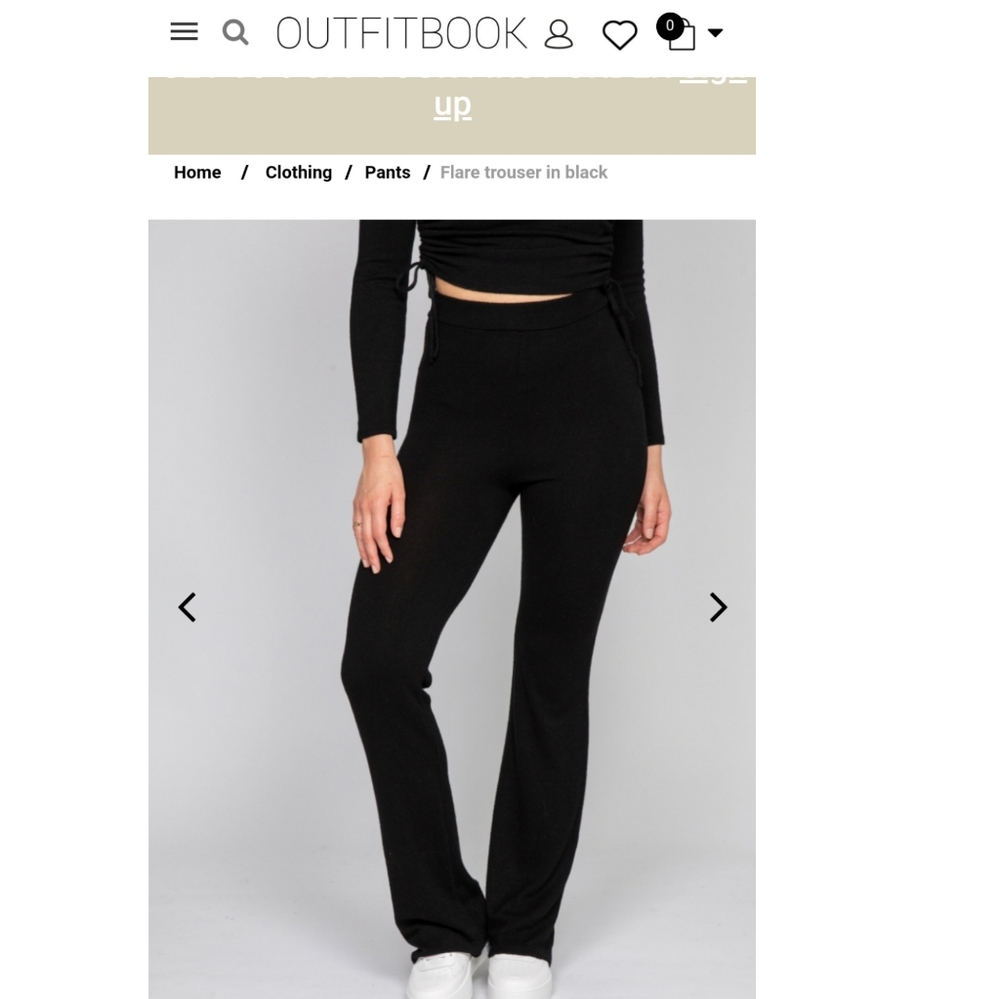 XS 🖤 Outfit Book Black Flare Trousers